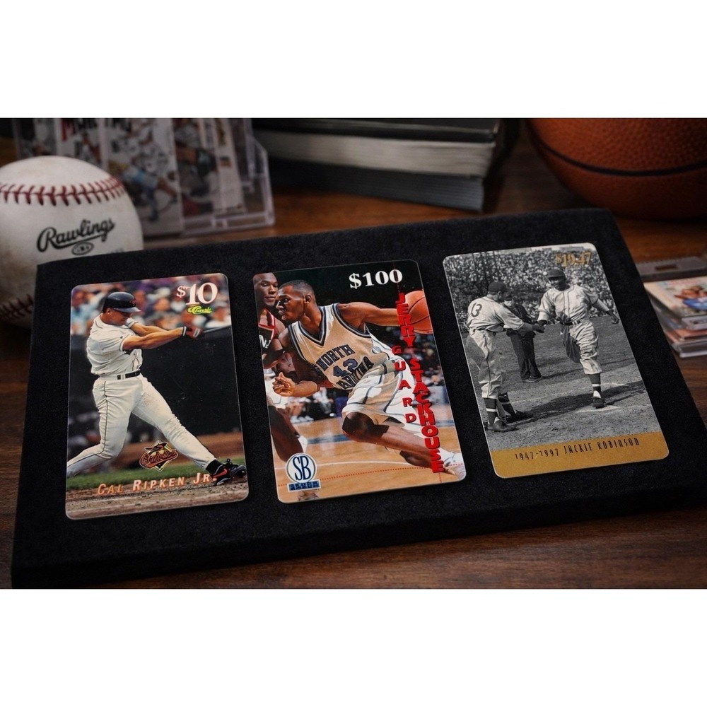 90s Sports Calling Card Frontier Lot 3 Cal Ripken Jr Stackhouse Jackie Robinson